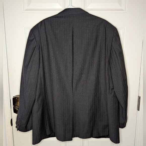 Lauren Ralph Lauren Men's 48R Blazer Sport Coat Charcoal Gray Pinstripe Vent EUC - Picture 3 of 8